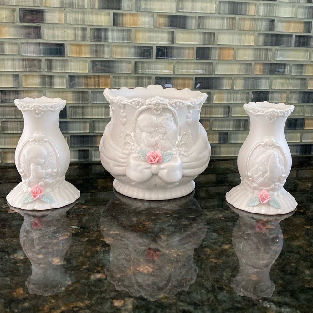 Precious Moments Wedding Candle Set